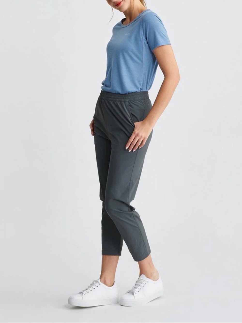 Seadon Women’s Pants Helios Cropped Pants in RiverRock Charcoal NWT size Small